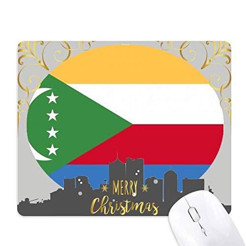 Drapeau des Comores tapis de souris pour le télétravail et bureau d'ordinateur à la maison