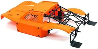 Hockus Accessories Fall Resistance car Shell with roll cage Assembly for 1/5 Losi 5ive T rovan lt King Motor x2 rc car Parts - (Color: Orange)