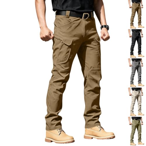 Mens Tactical Pants Cargo Fishing Stretch Waterproof Fishing Pants - image 1