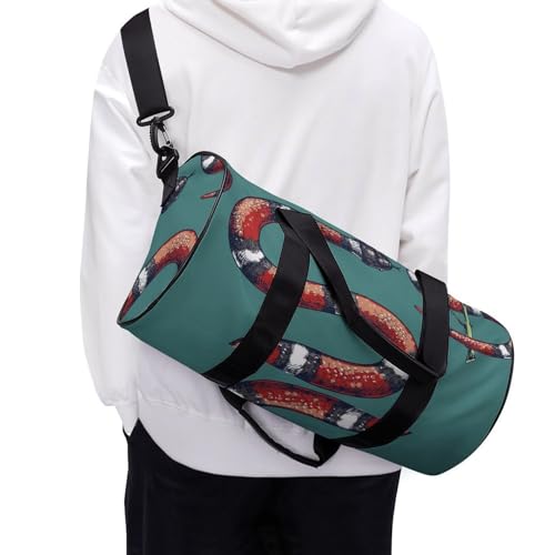 Sac week-end duffel bag serpent rouge pour éviter les bagages lourds - 6