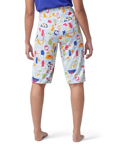 Image of HUE Women's Summer Vacation Pajama Separates, Soft, Whimsical Print Pjs with Tropical Beach Themes, Flip Flops, Cocktails