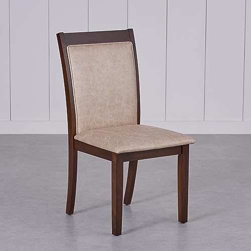 Image of Home Centre Harmony Sia Rubber Wood 4-Seater Dining Set with Chairs - White