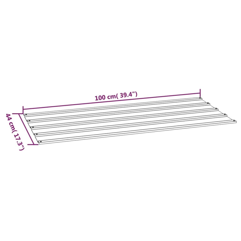 Placas de techo 12 unidades de acero corten 100 x 44 cm – placas de chapa ondulada robustas para cobertizos, garajes y jardinería