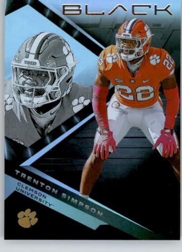 2023 Panini Chronicles Draft Picks Black #21 Trenton Simpson Clemson Tigers RC Rookie Card Official NCAA Football Card in Raw (NM or Better) Condition