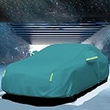Bâche Voiture Extérieur Étanche pour VW Vento 2010-2023 - Imperméable résistante aux UV et à la grêle, Tissu Oxford avec Longues Bandes réfléchissantes