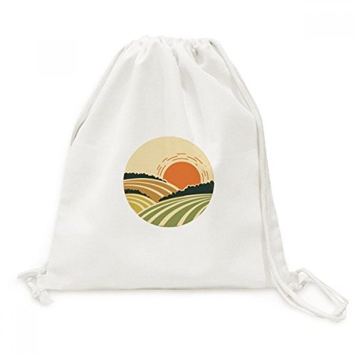 Sac à dos cordon Voyage Soleil en toile pour randonnée