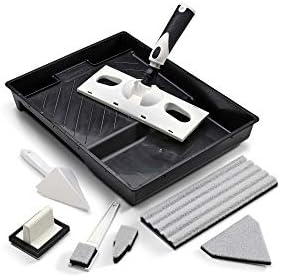 Harris 102012600 Seriously Good Walls & Ceilings Paint Set 9in, Handle, Large Corner Edging Window, 1 x Extended Sash Pad, 1 x 9 Tray