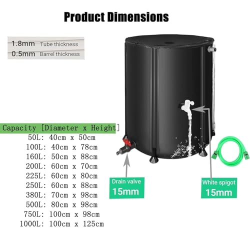 Collecteur d'eau pour restrictions de sécheresse réservoir PVC pliable - 8
