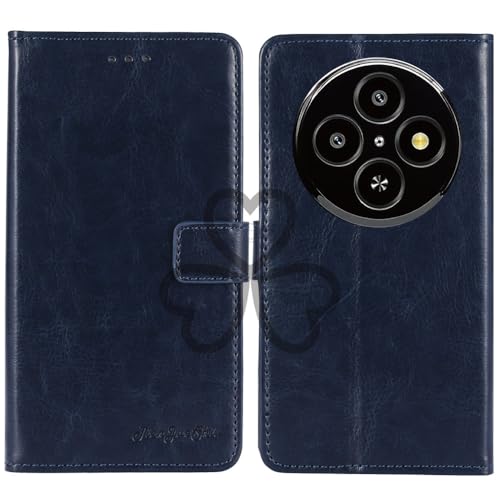 TienJueShi Dark Blue Book Stand Retro Flip Leather Protector Phone Wallet Gel Cover Etui TPU Silicone Case For Blackview Strong 