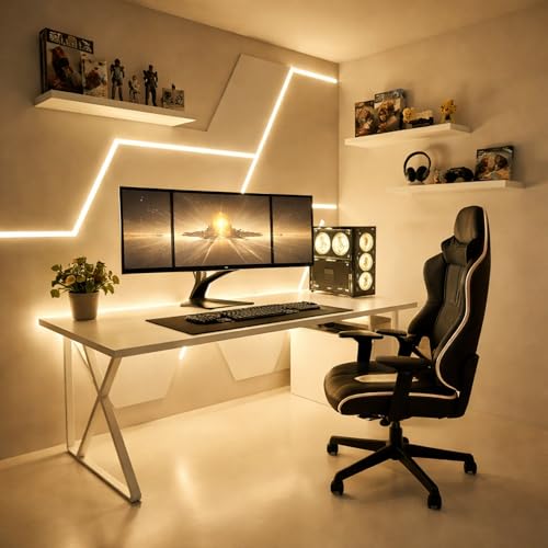 Image of Warm White Neon LED Strip Light 5 Meter with Adapter | Flexible IP65 Waterproof Silicone Rope Light for Indoor and Outdoor Bedroom, Ceiling, Gaming Room, Party & Decoration