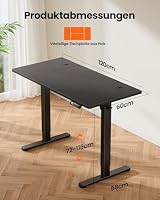 ErGear Höhenverstellbarer Schreibtisch 120x60cm 4-Speicher Geteilte Platte – Ansicht 6