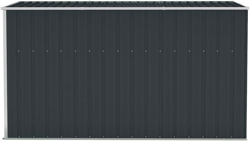 vidaXL Storage Shed, Wall-mounted Garden Shed with Lockable Double Doors, Outdoor Storage Shed for Backyard Patio Lawn, Anthracite Steel