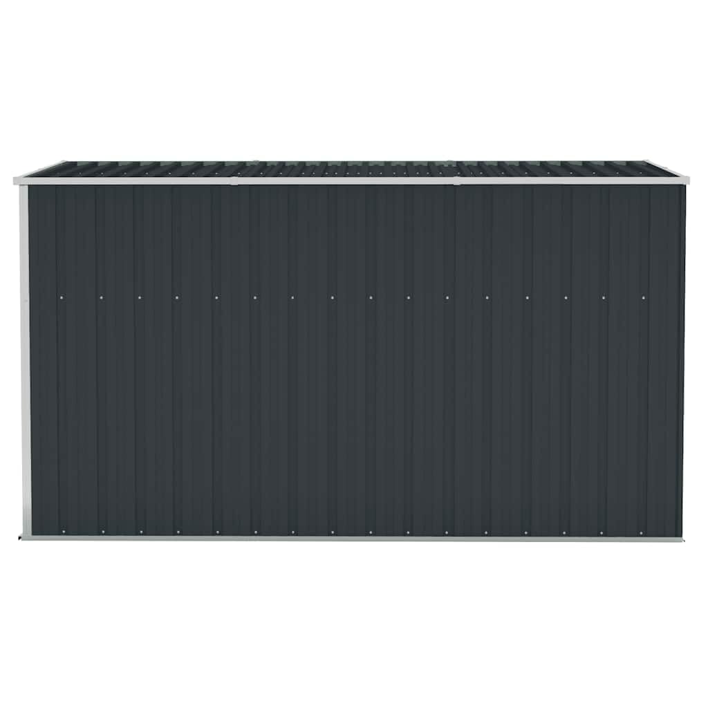 Solivagant Abri de Jardin Mural Anthracite 118x288x178 cm Acier,(40.02 KG)