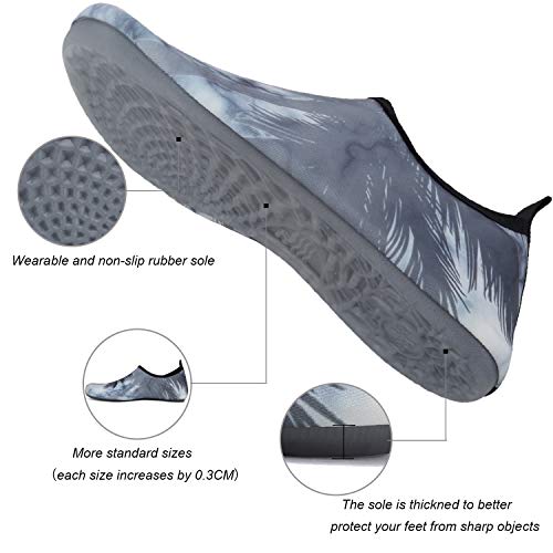 Image of WateLves Water Shoes for Womens Mens Barefoot Quick-Dry Aqua Socks for Beach Swim Surf Yoga Exercise New Translucent Color Soles