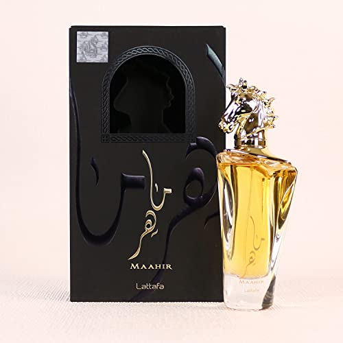 Maahir By Lattafa Perfumes Edp 100Ml (3.4 Oz) I Bold & Rich Oud Fragrance I Sandalwood, Musk And Vanilla Notes I Signature Arabian Perfumery I By Lattafa Perfumes #TOP1