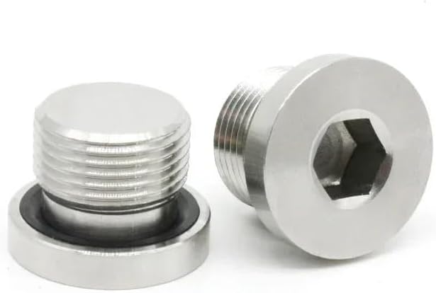 Pipe Cap Plug Fitting,BSP Male 304 Stainless Steel Hex Socket Head End Cap Plug Pipe Fitting(BSP1.5)