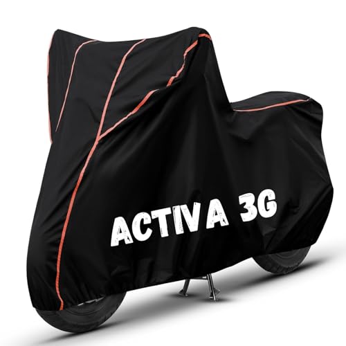 Image of Bike Cover for Activa 3g 100% Waterproof, Dustproof & Scratch Resistant| Fully Bottom Elastic UV Resistant Heavy Duty Body Cover | All Weather Outdoor Use