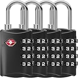 NovLock TSA Schlösser – Kofferschloss mit 4-stelligem Zahlencode...