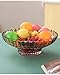 MAGCOLOR 12 inch Diameter Crystal Glass Colorful Fruit Bowl kitchen decor accessories