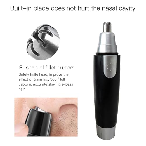 USonline911 2025 New Ear Hair Trimmer Rechargeable Men Women Trimming Eyebrows Beard Hair Clipper Hair Removal Shaver Non-Slip Grip(Black)