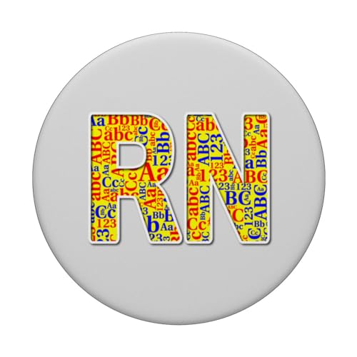 RN Nurses Pediatrics ABC's Kids PopSockets Swappable PopGrip, Black - Image 3