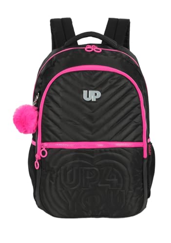 Chenson, Mochila Feminina Escolar Juvenil de Costas UP4YOU Original Cor:Preto