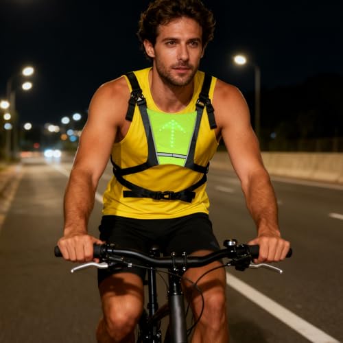 Sac à dos de sécurité vélo LED avec télécommande pour cyclisme urbain - 2
