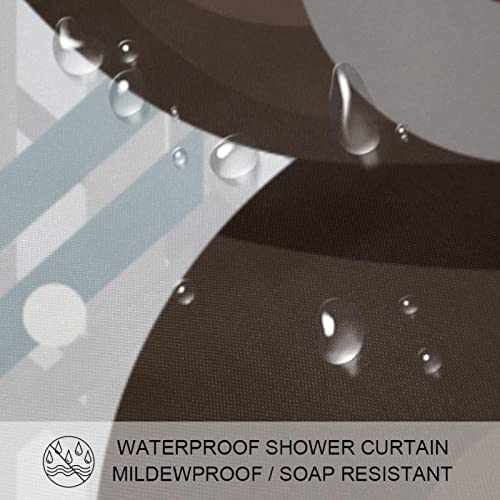 Rideau de douche imperméable motif ours pour éviter les éclaboussures d'eau - 4