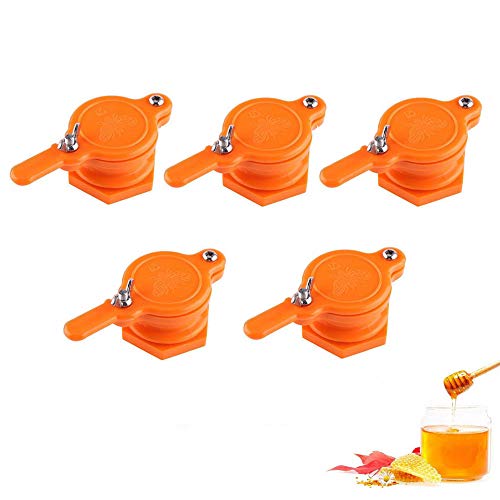 Cisture Honey Gate Valve for Bucket Durable Nylon Honey Extractor Tap Beekeeping Supplies (5 Pack)