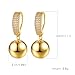Gold Plated Earrings for Women 14K Gold Statement Earrings Trendy Fashion Gold Jewelry Gifts（Round Style）