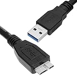 ociodual cavo usb 3.0 tipo a micro b maschio veloce trasferimento dati 4,8 gbit/s super speed ss nero per disco rigido esterno