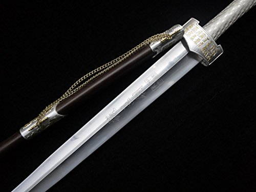 Chinese Sword/Yuewang Jian/Stainless Steel Blade/Rosewood Scabbard/Silver Alloy Fittings #TOP1