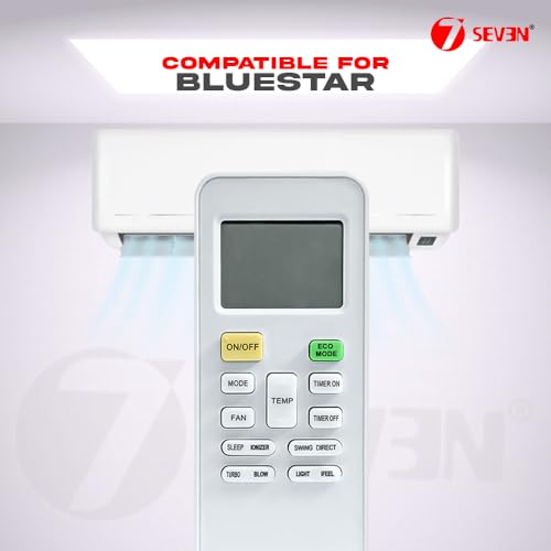 Image of 7SEVEN Compatible with Bluestar AC Remote Control Model 149A Suitable for Split & Window 1 | 1.5 | 2 Ton Air Conditioner Remote - Match Remote Keys Exactly to Replicate Genuine Remote Function