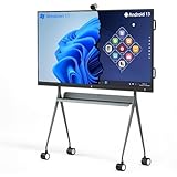 TIBURN HQ Board 75' R3 MAX，Android 13 & Windows 11 Pro Digital Whiteboard with 4K Auto Fram Webcam, Electronic Whiteboard Include Stand+Wall Mount Presentation Device for Hybrid Work and Classroom