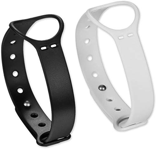 Replacement Band for Misfit Shine Wristband 2 Pcs Sport Fitness Wrist Strap Activity Bracelet with Clasp - Black and White