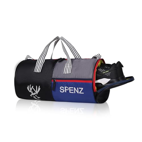 Image of SPENZ Bags Polyester 28L Water Resistant Sports Duffel Gym Bag for Men & Women with Shoe Compartment
