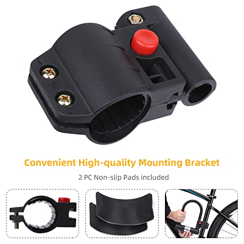 Biglufu Bike U Lock With Cable, Heavy Duty Bicycle U Locks, 16Mm Shackle And 10Mm X1.8M Cable With Mounting Bracket For Mountain Bike, Electric Bike, Folding Bike And Motorcycle #TOP4