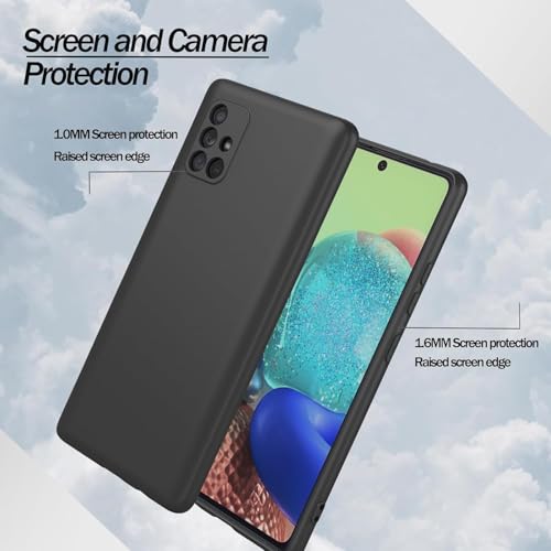 Image of DIZORO Liquid Silicone Soft Back Cover Case Designed for Samsung Galaxy M51 (Black)