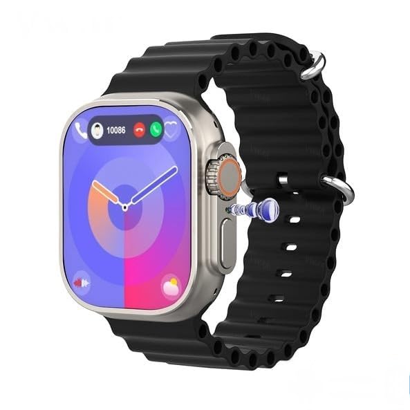 Image of HK Ultra One 4G /5G Smart Watch with SIM & GPS | 4GB RAM 32GB ROM | AMOLED Display | AI-Powered | Side Camera | Fitness & Sports Tracker for Men & Women (Black)