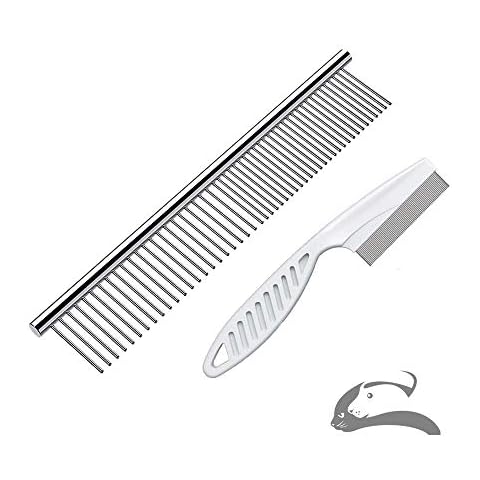 Peine para perros y gatos de acero inoxidable, 2 unidades Cover