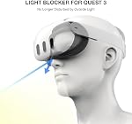 APEXINNO VR Silicone Face Pad Cover and Anti-Leakage Nose Pad for Meta Quest 3 Original Headset Accessories, VR Face Cushion Pad Light Blocker for Oculus Quest 3 Headset (Black)