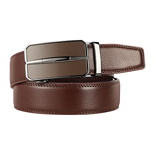 Image of Lavemi Men's Real Leather Ratchet Dress Belt with Automatic Buckle,Elegant Gift Box