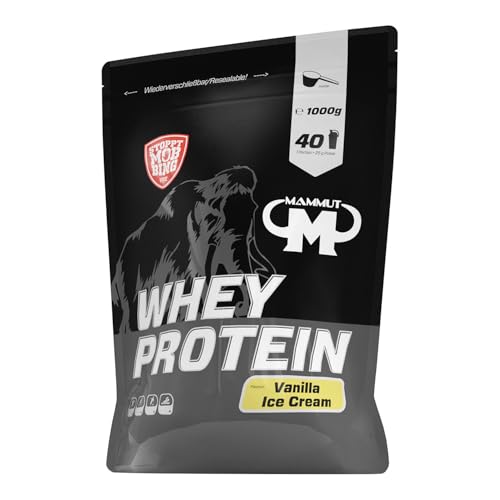 Mammut Nutrition Whey Protein Vanilla Ice Cream Molke Eiweiß Protein Shake 1000 g