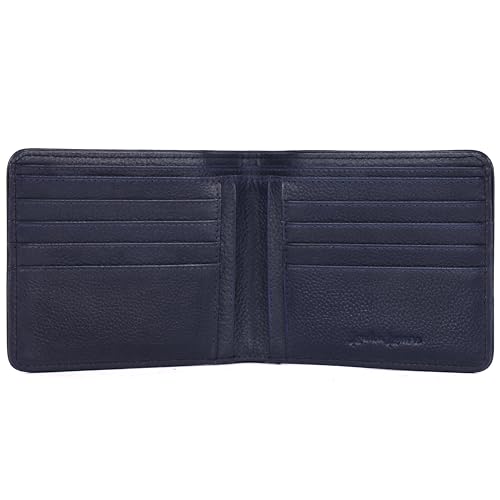 Black Laser Printed Designer Leather Wallet for Men | Extra Capacity Slim Bifold Wallet with 2 Multipurpose pocket, 8 credit card Slots | Ultra Strong Stitching | Gift for Him (Printed, Jet Black)4