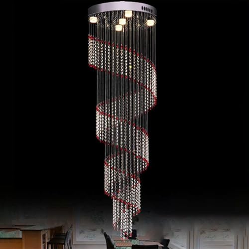 Lustre escalier LED 200cm pour sublimer les hauts plafonds vides