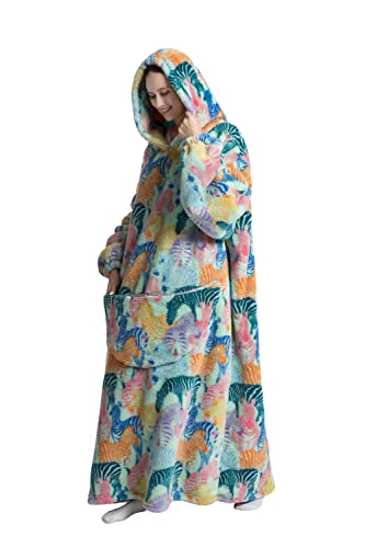 Lengthen Hoodie Blanket,Oversized Ultra Soft Warm Wearable Hooded Blanket Sweatshirt,One Size Fits All Adults Men Women - Image 3