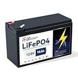 LGECOLFP 12V 10Ah Lithium Battery, 4000+ Cycles 12 Volt 10Ah Lifepo4 Battery Built-in 10A BMS for Solar System, Power Wheels, Fish Finder, Outdoor Camping, Scooter
