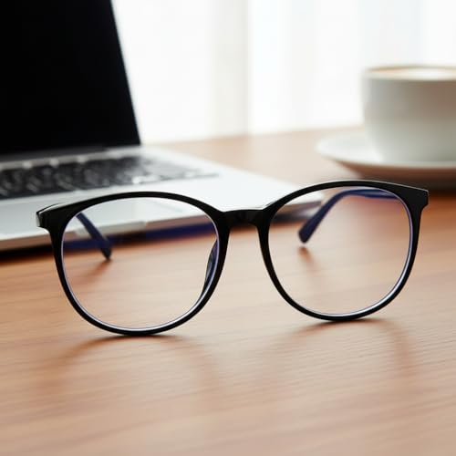 Image of Blue Black Plastic Light Glasses for Women, Blue Light Glasses, Light Blocking Glasses, Computer Reading Glasses for Women Men,Vision Blue Light Blocking Glasses Vision