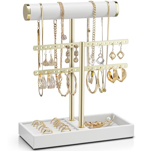 Vlando アクセサリースタンド ブレスレット イアリング(ホワイト)