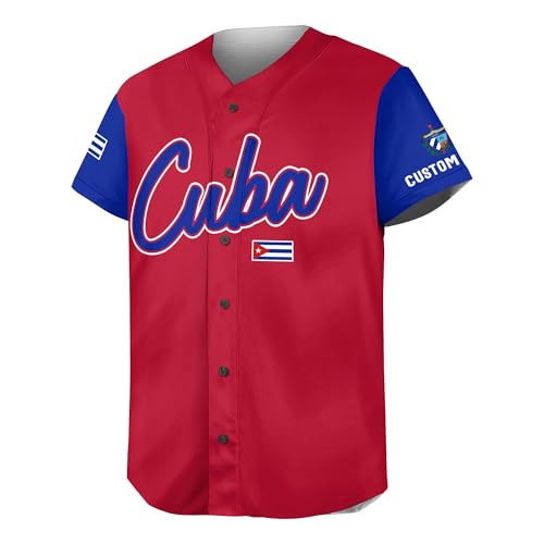 Custom Cuba Jersey Baseball, Personalized Cuba Jerseys for Men, Cuba Baseball Jersey, Cuba Shirt4